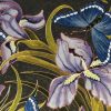 " Irises and butterflies"