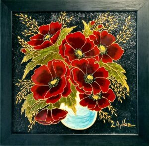 ” Poppies on the black”