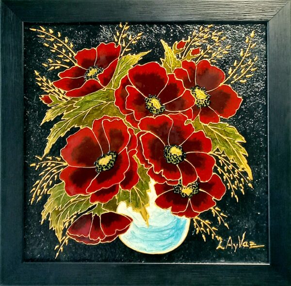 " Poppies on the black"