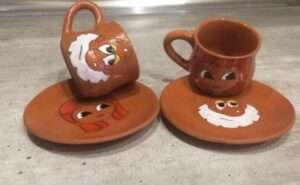 Ceramic Coffee Cups and Plates set/2