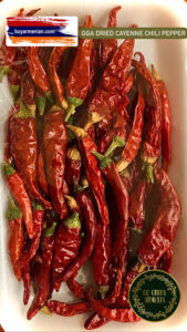 GGA Dried Cayenne Chili Pepper with 67,000 Scoville Heat Units Grown in Yeghegnatzor