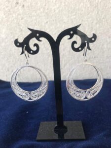 Silver filigree handmade earrings 020