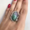 Armenian Ring Sterling Silver 925 Armenian jewellery handmade ring real gemstone agate transparent large silver ring real agate Armenian ring