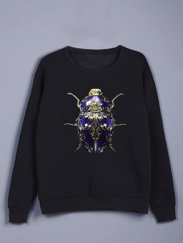 SWEATSHIRT WITH JEWELLED BEETLE