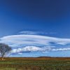 The brush for painting clouds. Photo print.