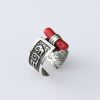 Coral ring sterling silver