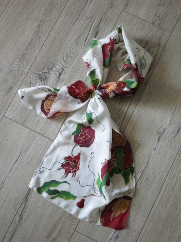 Silk Scarf Pomegranates (0076)