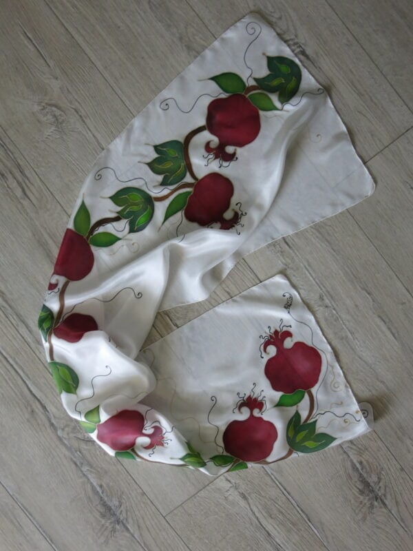 Silk Scarf Pomegranates (0075)