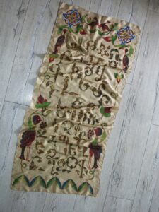 Silk Scarf Armenian Letters (0067)