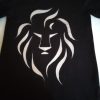 Silver Lion T-shirt hand painted