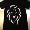 Silver Lion T-shirt hand painted