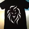 Silver Lion T-shirt hand painted