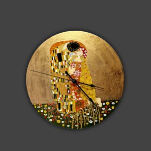 ” The Kiss by G. Klimt” Handmade Wall Clock