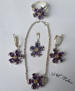 The Unforgettable Flower- Silver Jewelry Set–Unforgettable
