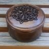 Handmade Armenian Round wooden box with Endless Knot