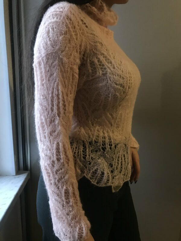 thick mohair soft mohair outfit fitted sweater Crochet Mohair blouse