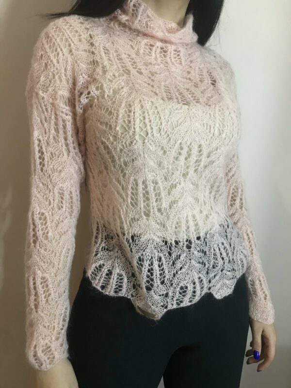 thick mohair soft mohair outfit fitted sweater Crochet Mohair blouse