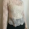 thick mohair soft mohair outfit fitted sweater Crochet Mohair blouse