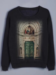 SWEATSHIRT WITH THE JEWELLED CATHEDRAL OF SAINT MARY OF THE FLOWER