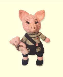 Handmade Knitted Pig