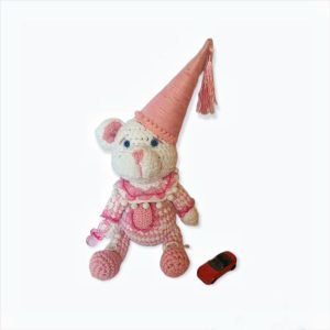 Handmade Knitted Pink Bear