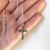 Cross pendant Sterling silver 925 Armenian cross Marcasite pendant Small cross necklace Armenian jewellery delicate cross best Armenian gift for her marcasite silver 925