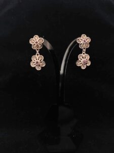 Silver filigree handmade earrings 024