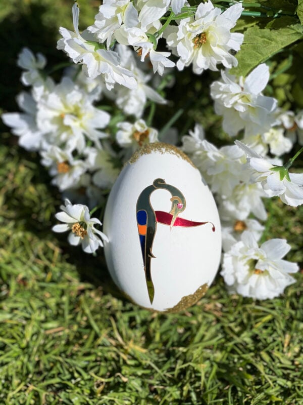 EASTER EGG WITH ARMENIAN BIRD LETTERS