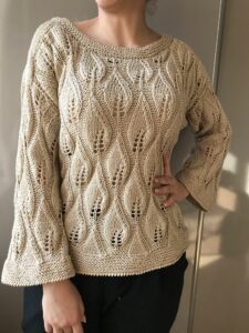 Handmade knitted blouse with italian