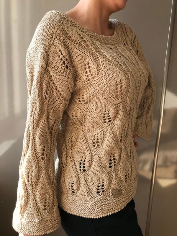 Handmade knitted blouse with italian