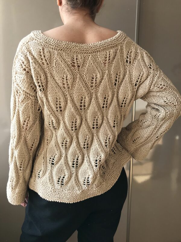 Handmade knitted blouse with italian