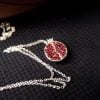 Handmade sterling silver Pomegranate (set)