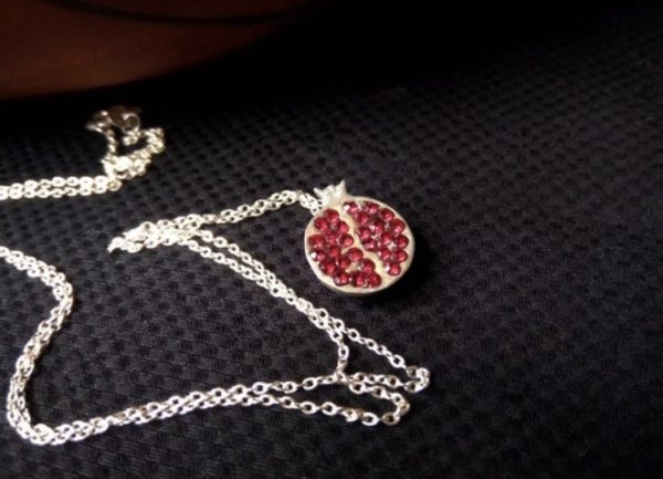 Handmade sterling silver Pomegranate (set)