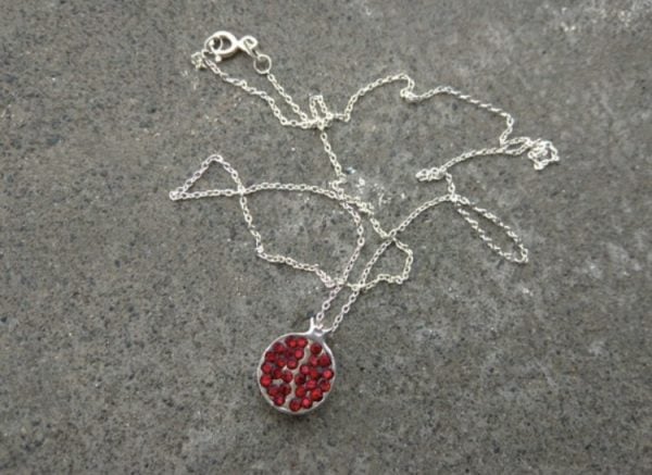 Handmade sterling silver Pomegranate (set)