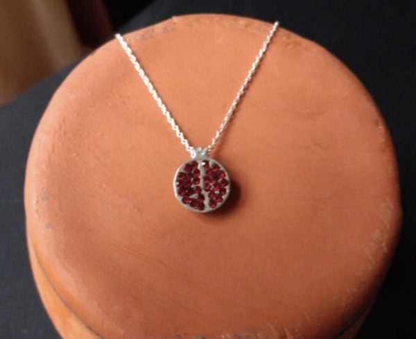 Handmade sterling silver Pomegranate (set)