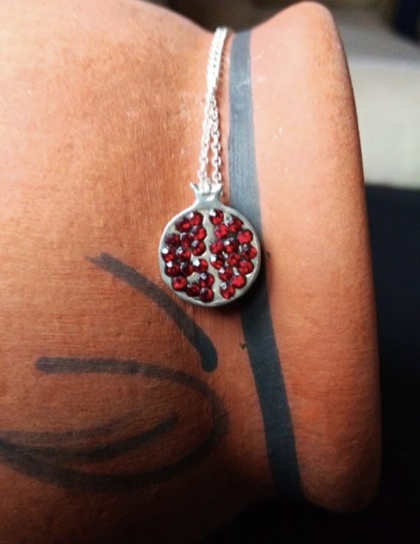 Handmade sterling silver Pomegranate (set)