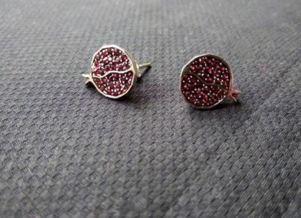 Handmade sterling silver Pomegranate (set)