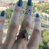 Sterling silver Armenian ring Adjustable double rings style