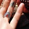 Sterling silver Armenian ring Adjustable double rings style