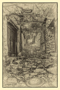 Old streets of Meghri. Photo print.