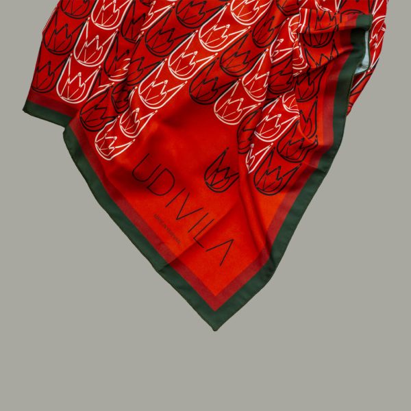 Red silk scarf