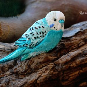 Handmade brooch parrot