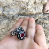 Armenian ring sterling silver 925 handmade ring adjustable ring Best Armenian jewellery Red Enameled ring , red ring silver 925, Armenan Patterns