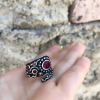 Armenian ring sterling silver 925 handmade ring adjustable ring Best Armenian jewellery Red Enameled ring , red ring silver 925, Armenan Patterns