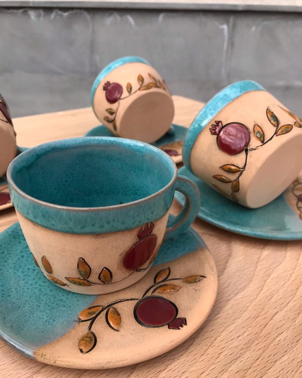 Ceramic Coffee Cups and Saucers