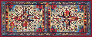 Cashmere scarf “Armenian carpet Khachen, Artsvashen ” by Gandz #3248