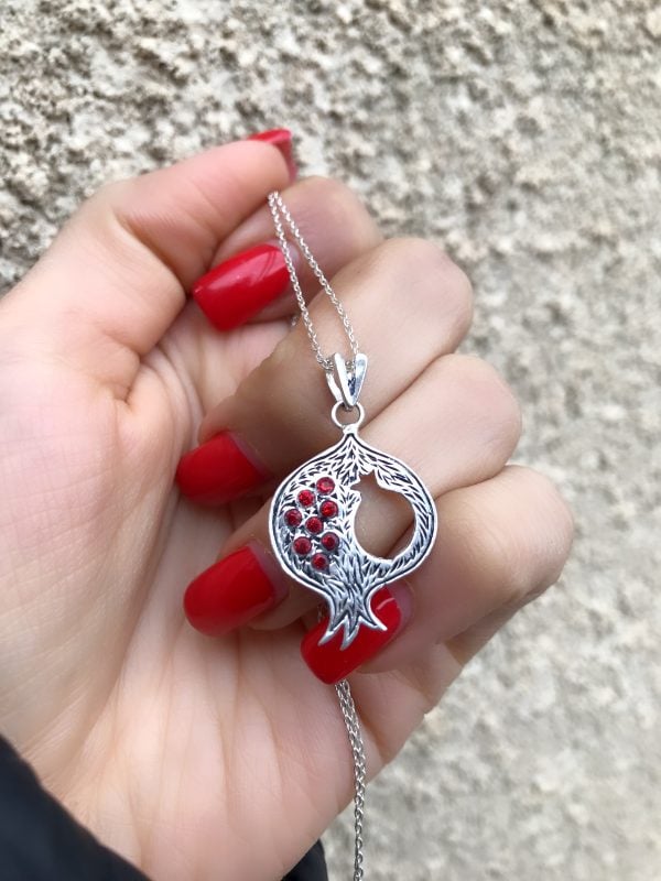 Sterling Silver Pomegranate Pendant