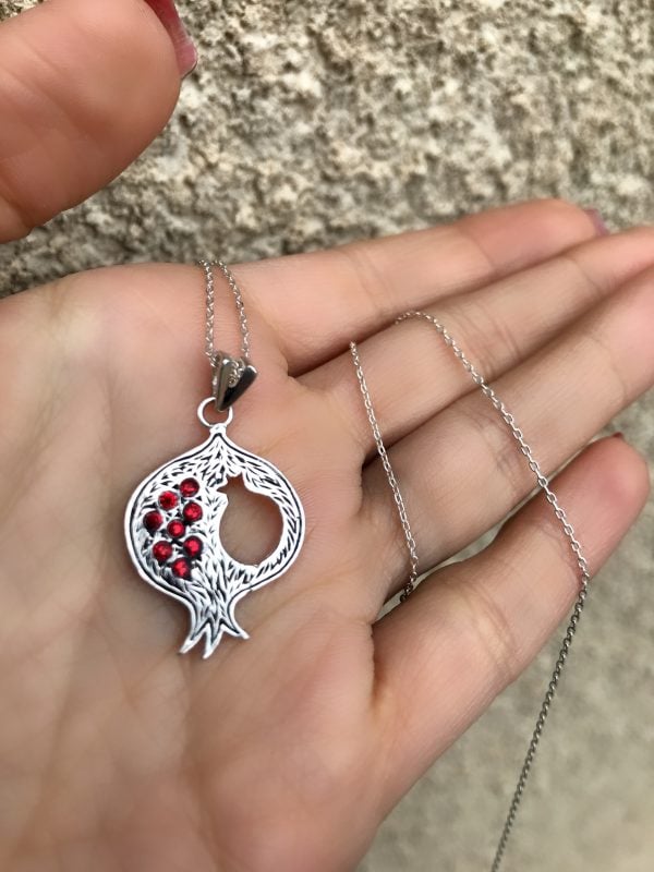 Sterling Silver Pomegranate Pendant