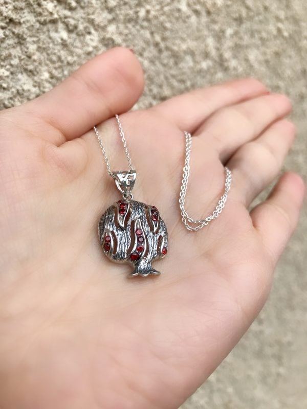 Sterling Silver Pomegranate Pendant