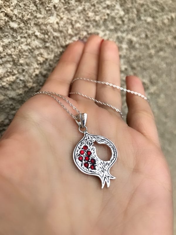 Sterling Silver Pomegranate Pendant